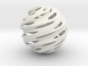 Warp Orb in White Natural Versatile Plastic