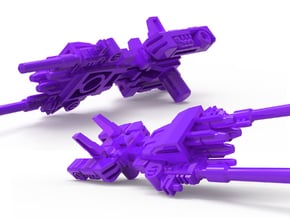 SixShot in Weapon Mode 5mm Weapon (3.5 inch) in Purple Processed Versatile Plastic