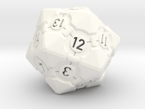 Spindown Companion Cube D20 - Portal Dice in White Processed Versatile Plastic: Small