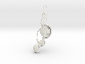 GLaDOS Earring in White Natural Versatile Plastic