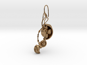GLaDOS Earring in Natural Brass