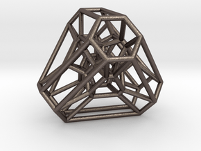 Graph Associahedron for K(4,1) in Polished Bronzed Silver Steel