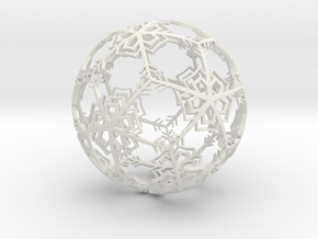 Snow Ornament in White Natural Versatile Plastic