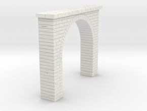 Tunnel Portal Single Stone N Scale in White Natural Versatile Plastic