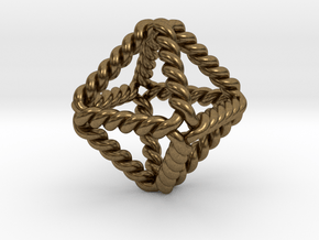 Twisted Octahedron LH 1"  in Natural Bronze