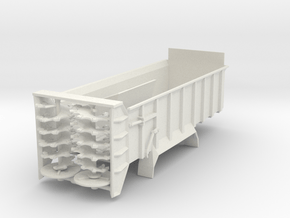 1/64 Scale Vertical Beater Manure Spreader Box in White Natural Versatile Plastic