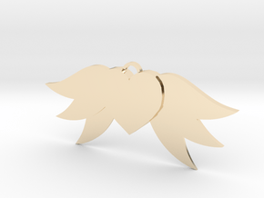 Heart With Wings in 14k Gold Plated Brass