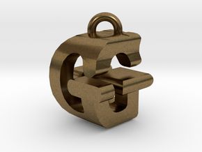 3D-Initial-GG in Natural Bronze