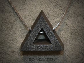 40 Degree ::: Triangle Pendant ::: v.01 in Polished and Bronzed Black Steel
