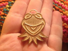 Gold Kermit Pendant in Polished Gold Steel