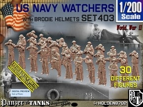 1/200 US Navy Watchers Set 403 in Tan Fine Detail Plastic
