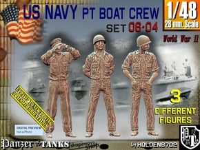 1/48 USN PT Crew Set06-04 in Tan Fine Detail Plastic