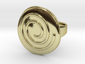 Vortex round ring in 18k Gold Plated Brass: 7 / 54