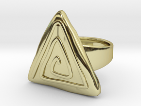 Vortex triangular ring in 18k Gold Plated Brass: 7 / 54