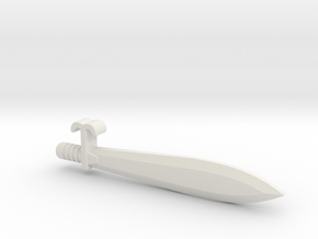 Dinobot Slug's Sword (PotP) in White Natural Versatile Plastic: Large