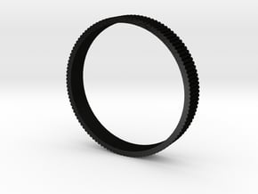 INGRANAGGI Bangle BOLD 1cm_zigrinatura thin in Matte Black Steel