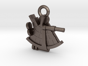 Sextant in Polished Bronzed Silver Steel