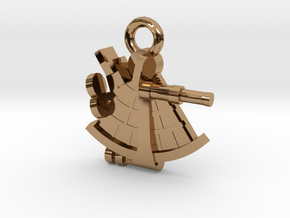 Sextant in Polished Brass