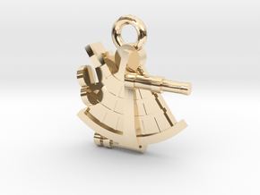 Sextant in 14k Gold Plated Brass