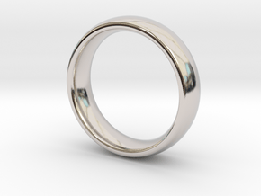 Wedding ring for female 16mm in Rhodium Plated Brass