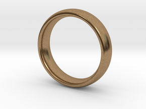 Wedding ring for female 18mm in Natural Brass
