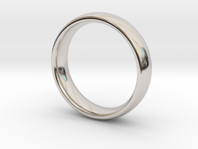 Wedding ring for female 18mm in Rhodium Plated Brass