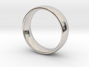 Wedding ring for male 21mm in Rhodium Plated Brass