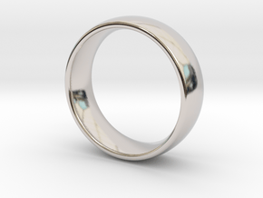 Wedding ring for male 20mm in Rhodium Plated Brass