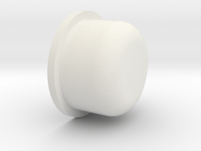 Duck button (Smooth) in White Natural Versatile Plastic