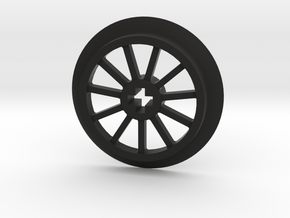 Medium sized Train Wheel in Black Premium Versatile Plastic