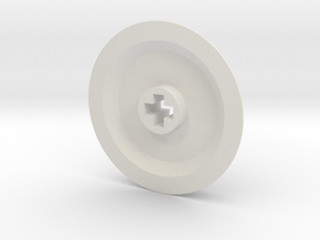 Medium-Small Thin Wheel - Solid in White Premium Versatile Plastic