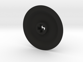 Medium-Small Thin Wheel - Solid in Black Premium Versatile Plastic
