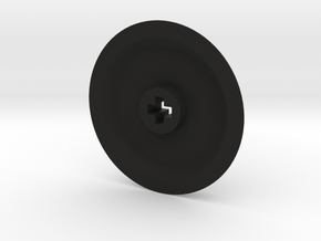 Thin Medium Solid Wheel in Black Natural Versatile Plastic