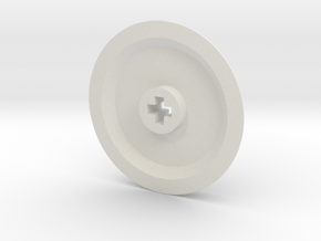 Thin Medium Solid Wheel in White Premium Versatile Plastic