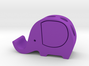 Elephant Cell Phone Stand and Pencil Holder in Purple Processed Versatile Plastic