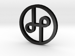 Logo Keychain in Matte Black Steel