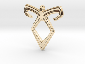 Angelic Power Pendant in 14k Gold Plated Brass