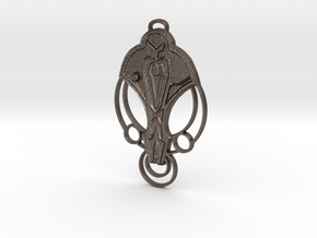 For Cardassia Festoon Pendant in Polished Bronzed Silver Steel