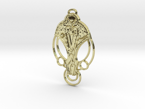 For Cardassia Festoon Pendant in 18k Gold Plated Brass