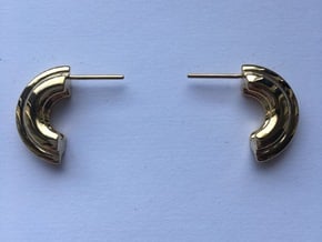 PNEUS Mini Half Hoops in 14k Gold Plated Brass