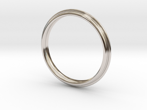 PNEUS Bangle in Rhodium Plated Brass