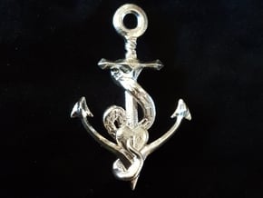 Embrace of the Deep Pendant in Natural Silver