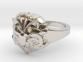 Ring of Courage in Rhodium Plated Brass: 6 / 51.5