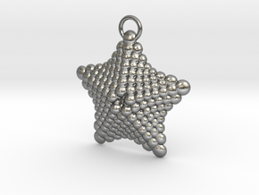 Sphere Starfish Pendant in Natural Silver