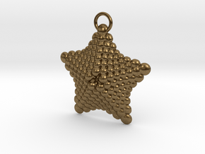 Sphere Starfish Pendant in Natural Bronze
