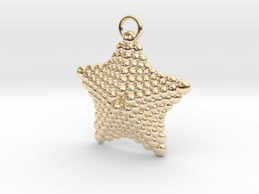 Sphere Starfish Pendant in 14k Gold Plated Brass