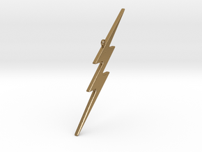 THE FLASH - Lightning Bolt Christmas Tree Ornament in Polished Gold Steel