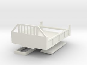 1/50th DOT, MOW, or City low side dump truck body in White Natural Versatile Plastic
