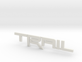 Trail Emblem - Single Print in White Premium Versatile Plastic