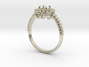 Grace Multi Halo ring NO STONES SUPPLIED in 14k White Gold